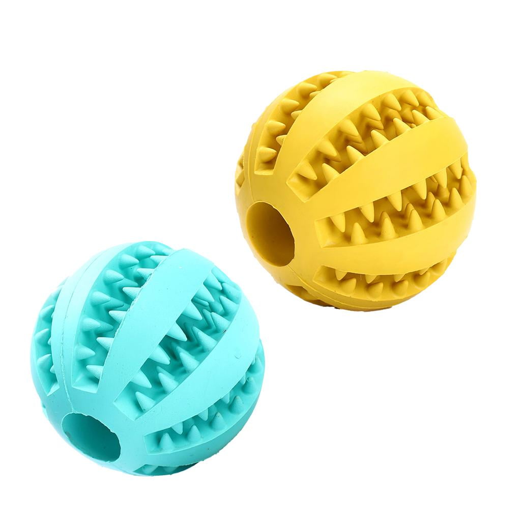 Tachiuwa 7cm 5cm Rubber Ball Chew Treat Cleaning Pet Dog Training Teeth Toy Total 2 Pieces