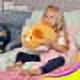 thumbnail image 4 of Juguete de peluche de gato súper suave, animal de peluche de gatito gordito y esponjoso, adorable almohada de gato de peluche para niños o decoración del hogar (naranja, 13,8 ''/350 g), 4 of 5