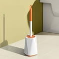 thumbnail image 1 of Cepillo para Inodoro | Limpiador de Taza de Baño con Mango Largo y Cerdas Fuertes y Densas | Base Pesada y Estable | Agarre Ergonómico | Soporte Ventilado | Plástico | Verde o Naranja | 11x41cm | 1, 1 of 7