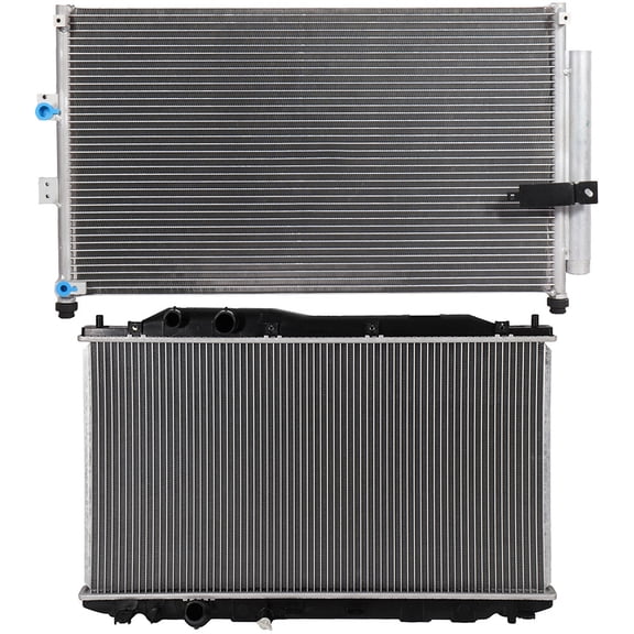 cciyu 3525 Condenser and 2922 Radiator Replacement for 2006-2011 for Acura for CSX 2006-2011 for Honda for Civic