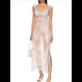 thumbnail image 1 of Vestidos Largos de Verano Y2K con Encaje, Retazos, , Estampado Floral, Escote Corazón, Espalda Descubierta y Abertura para Mujer M, 1 of 5