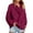 Wine _AG07, variant on Lumtrix Sweatshirt for Women Oversized Casual Long Sleeve Button Henley Neck Pullover Tops Fall Winter Fashion Outfits Clothes Red _AG07 XL