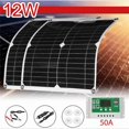 thumbnail image 3 of 12W Solar Panel Kit 50A 12V Battery Charger with Controller Caravan Boat, 3 of 5