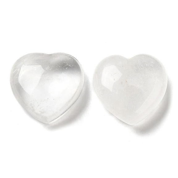 5 pc Natural Quartz Healing Stones Heart Love Stones Pocket Palm Stones for Reiki Ealancing 30x30x11.5~12.5mm