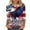 style02-Red, variant on Gamivast Clothes Fourth of July Shirts For Women 3/4 Sleeve Summer Tops Flag Print T Shirt 4th of July Shirts 2025 Casual Tops Red L Placed Recently by Me Delivery Status