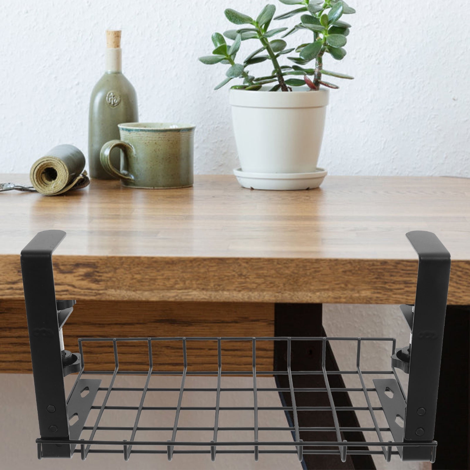 Under Desk Cable Management Tray No Drill Wire Organizer Office Desk Gaming Accessories Storage Cable Storage Basket Under Desk Organizer