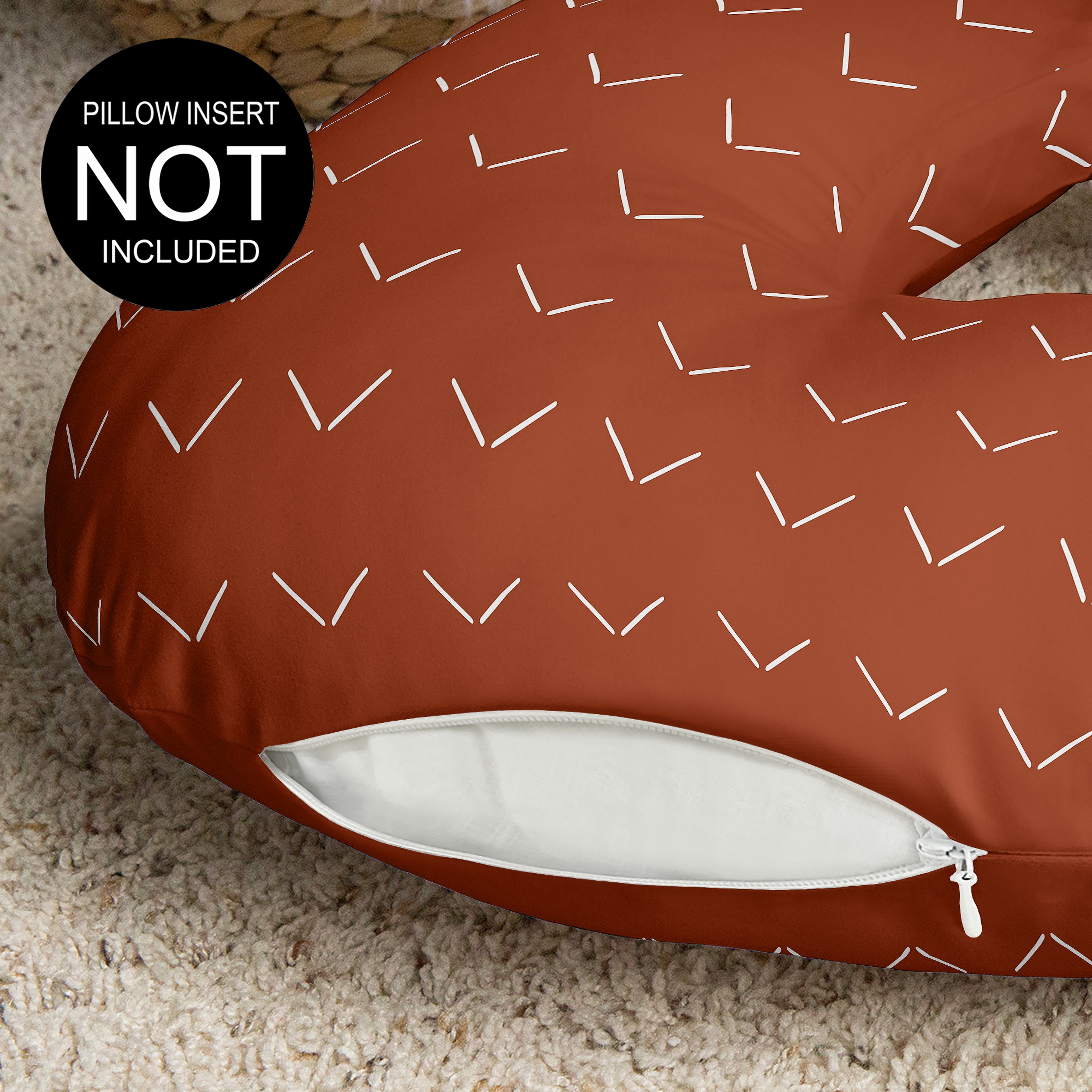 Sweet Jojo Designs Diamond Tuft Orange Boy, Girl, Unisex/Gender Neutral Nursing Pillow Cover Case (Pillow Not Included)