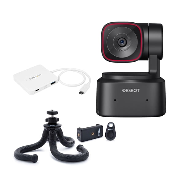 Webcam OBSBOT Tiny 2 Lite AI 4K PTZ with Tripod Hub