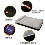 Laifug Orthopedic Memory Foam Dog Bed, Jumbo Size with Waterproof Liner & Washable Cover, Gray