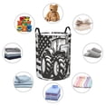 thumbnail image 4 of Sikiie American Tractor Print Round Dirty Clothes Basket, Waterproof Standing Foldable Storage Basket, for Laundry Room, Bedroom, Bathroom Storage-Medium, 4 of 6