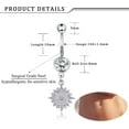 thumbnail image 3 of Beyarina 14G Dangle Belly Button Navel Rings, Steel, 6 Pcs, 3 of 7