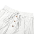 thumbnail image 5 of MAIHAN Linen Sets for Women 2 Piece Long Sleeve Shirt and Ruffle Shorts Women Shorts Sets Outfits Lounge Matching Set Tracksuit Two Piece Outfit, 5 of 8