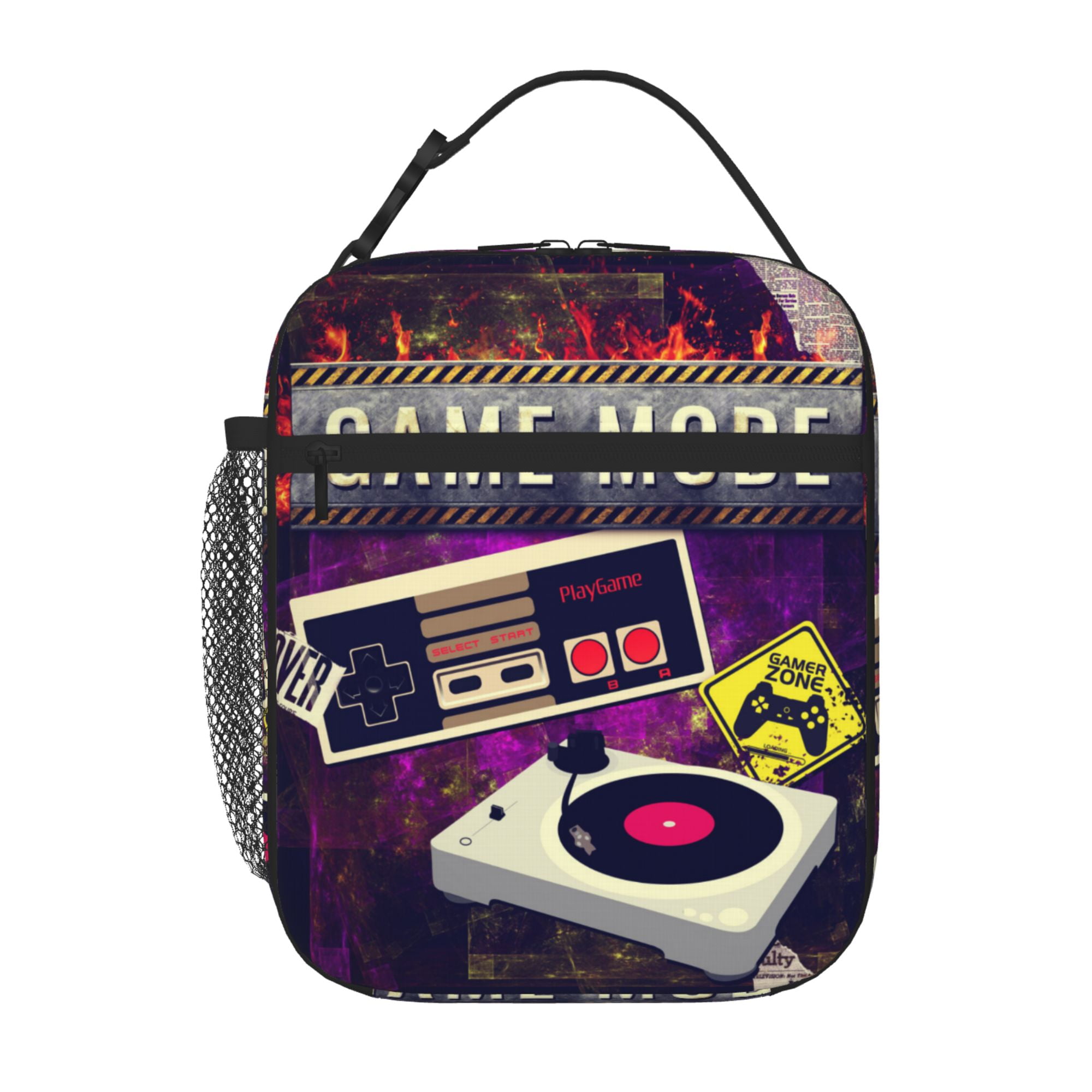 TEQUAN Portable Lunch Bag, Lomo Style Game Controller Pattern Reusable ...