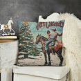 thumbnail image 2 of YINGXI  Western Christmas Pillow Covers, Western Cowboy Christmas Pillows Decorative Throw Pillows, Western Vintage Christmas Pillow Cases, Western Outdoor Christmas Pillow Covers 22x22in, 2 of 5