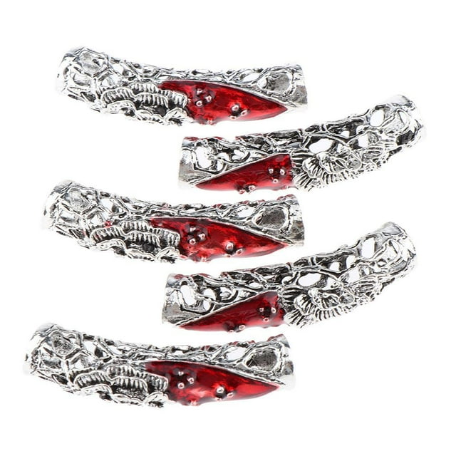 Tubo Para El Cabello Metal Plata Para El Cabello s Joyas Accesorios Para La Decoración Del Cabello 5 Unids / Pack jinwen Pein Dreadlocks Beads