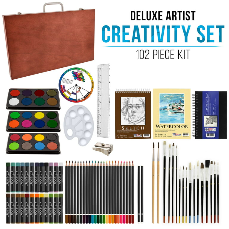 Cheap Art Set for Painting Drawing in a Suitcase