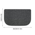 thumbnail image 2 of Indoor Doormat Front Door Mat,Low-Profile Machine Washable Kitchen Rug, Absorbent Mud Half Round Entrance Mat for Outdoors, Entryway, Patio, Bedroom, 2 of 7