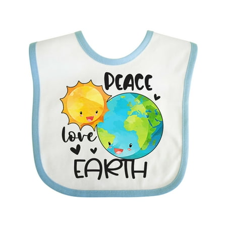 

Inktastic Earth Day Peace Love Earth Gift Baby Boy or Baby Girl Bib