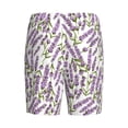 thumbnail image 7 of Daiia Lavender Flowers Mens Woven Stretch Pajama Short,Short Pajama Pants-4X-Large, 7 of 7