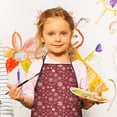 thumbnail image 3 of Red Christmas Snowflake Pattern Kids Aprons for Girls and Boys,Adjustable Neck Strap Toddler Aprons for Kids Cooking Baking, 3 of 7