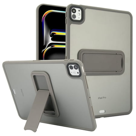 TECH CIRCLE for iPad Mini 5th Generation Case 2019 Release, iPad Mini 4 Case 2015 Release (7.9-inch), Clear Back Cover Case with Kickstand, Slim Thin Lightweight, Protective Transparent Case, Gray