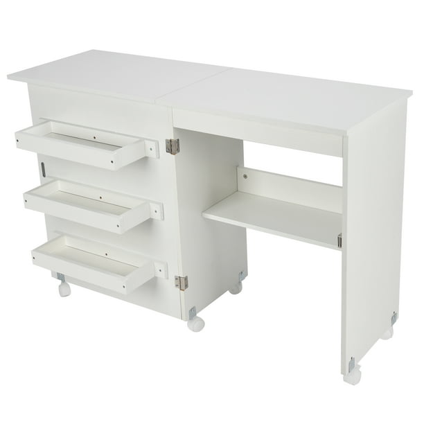 Mesa De Costura Mesa De Costura Portátil Material De Tablero De Partículas Multifuncional Mesas De Máquina De Coser Plegables Con 5 Ruedas Para Sala De Estar Para El Hogar Para ANGGREK Otros