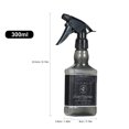 thumbnail image 5 of Botella rociadora plana de 300 ml en color negro, ideal para salones de belleza y uso en el hogar. Diseño ergonómico con gatillo de fácil uso, perfecta para estilismo y corte de cabello. Distribución, 5 of 5