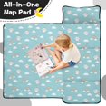 thumbnail image 4 of Unicorn and Cat Blue Pattern Teens Toddler Nap Mat with Pillow, Sleeping Mat Bag for Preschool Daycare 51"x22", 4 of 6