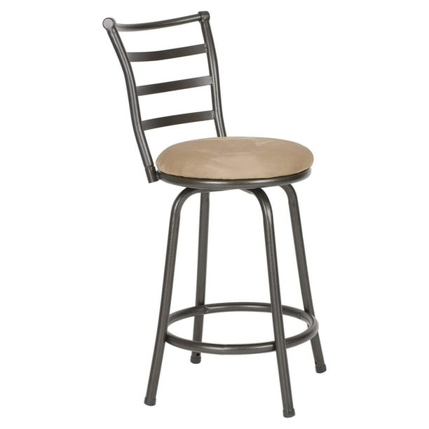 Roundhill Furniture Adjustable Height Bar Stool Round