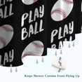 thumbnail image 6 of Black Play Ball Baseball Pattern Shower Curtain 84"x72" ,Bathroom Decorative Shower Curtains Set with 12 Hooks,Modern Waterproof Washable Shower Curtain, 6 of 6