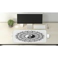thumbnail image 2 of Ying Yang Computer Mouse Pad, Vintage Yin Yang Mandala Pattern Oriental Bohemian Design, Rectangle Non-Slip Rubber Mousepad Large, 31" x 12" Gaming Size, Black White, by Ambesonne, 2 of 2