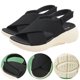 thumbnail image 5 of Likrtyny Sandalias Plataforma Cuña para Mujer Sandalias Planas Casuales para La Playa Verano (Negro 39), 5 of 9