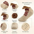thumbnail image 3 of Fuzzy Warm Slipper Socks for Men Women Winter Thermal Floor Socks,Cozy Fleece Soft Lined Non-slip Knitted Adult Carpet Sox, 3 of 4