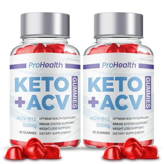 Pro Health Keto ACV Gummies, Maximum Strength with Apple Cider Vinegar, 2 Months Supply Dietary Supplement Made in USA (2 Pack)