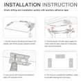 thumbnail image 3 of Under Desk Laptop Mount, Metal Under Desk Storage Shelf Notebook Arm Mount Tray for Laptop Keyboard TV Box, 3 of 7