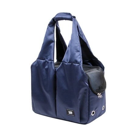 Yucurem Travel Shoulder Bag Waterproof Small Cat Dog Carrier Handbag Pet Essentials (Dark Blue)