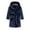 Pure Navy Blue, variant on Esaierr Boys Girls Bathrobes，,Toddler Boy Girl Robes，kids Long Robe Coral Fleece Hooded Mid-Length Pajamas for Kids
