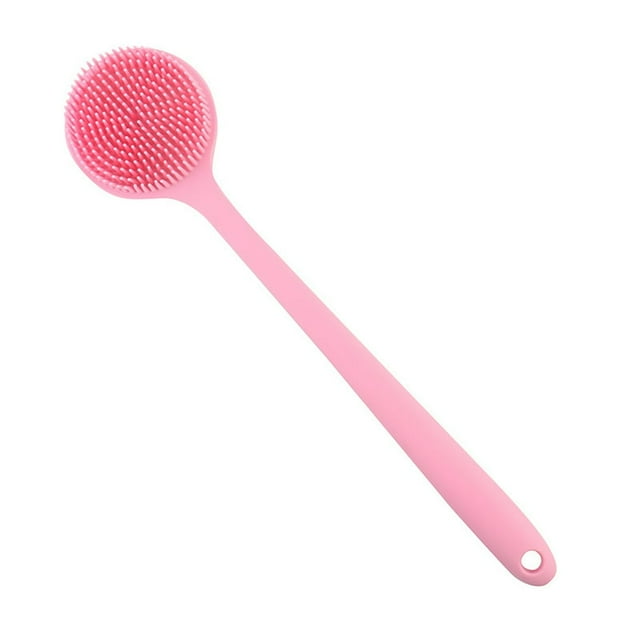 Bath Brush Silicone Flexible Long Handle Shower Brush Back Scrubber Brush