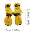 thumbnail image 3 of Winter Dog Boots with Fleece Lining & Reflective Tape - Warm Pet Shoes for Cold Weather Non-Slip Sole & Drawstring Closure Set, Yellow, JKODE, 3 of 8