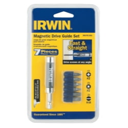 - DRIVE GUIDE SET MAGNETIC (PHILIPS INSERT, SQ RECESS INSERT, SLOTTED INSERT BITS) - 7 PC.