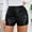 3# Black lightning deals of today, variant on Dyegold Leather Shorts For Women Summer Casual High Waisted Black PU Leather Stretchy Sexy Hot Pants Faux Leather Shorts