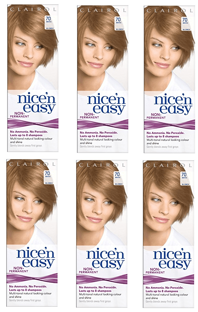 Clairol Nice N Easy Hair Color 70 Beige Blonde Pack Of 6 Uk