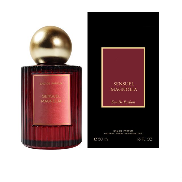 Perfume De Mujer, Perfume De Fragancia De Flor De Boquilla De Aluminio Magnolia Elegante Para Citas