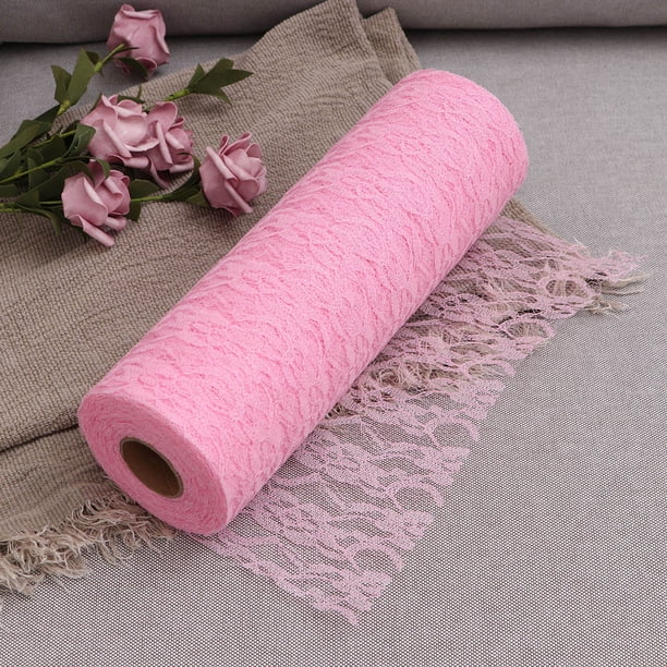 unbranded Lace Ribbon by The Roll Pink for DIY Decorating and Crafts Material Lace Pink Color