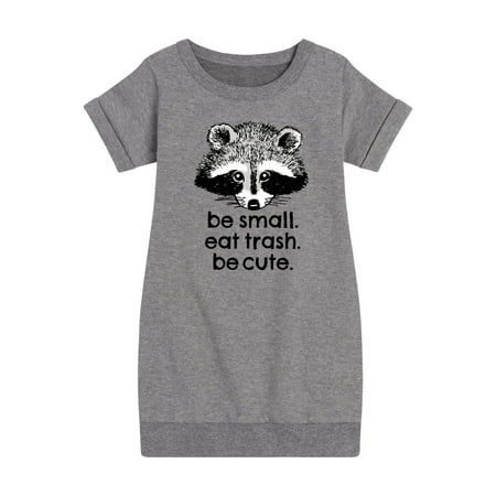 

Instant Message - Small Trash Cute Raccoon - Toddler And Youth Girls Fleece Dress