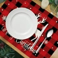 thumbnail image 4 of Christmas Placemats, Table Mats for Christmas, Holiday Dining and Family Gatherings Festive Decorations, Set Of 4 Easy Clean Vinyl Christmas Table Mats for Home Living Room Kitchen Decor, 4 of 8