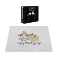 thumbnail image 3 of Ambesonne Rabbit Jigsaw Puzzle Durable Cardboard, Bunny and Pumpkins Drawing, 1000 pcs, Charcoal Grey and Pale Orange, 3 of 5