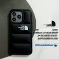 thumbnail image 2 of High quality for iPhone 16 15 14 13 12 11 (Pro Plus Pro Max Mini) Phone cases The North Face Creative Feather filler Mobile Phone Case Black, 2 of 7