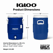 Igloo 5 Gallon Heavy Duty Beverage Cooler, Blue