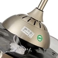 thumbnail image 7 of 4 Retractable Blades Chandelier Fan With Remote Control, Modern 42Inch 3 speed LED Ceiling fan With LED Light, Silver, Acrylic Lampshade, 7 of 7